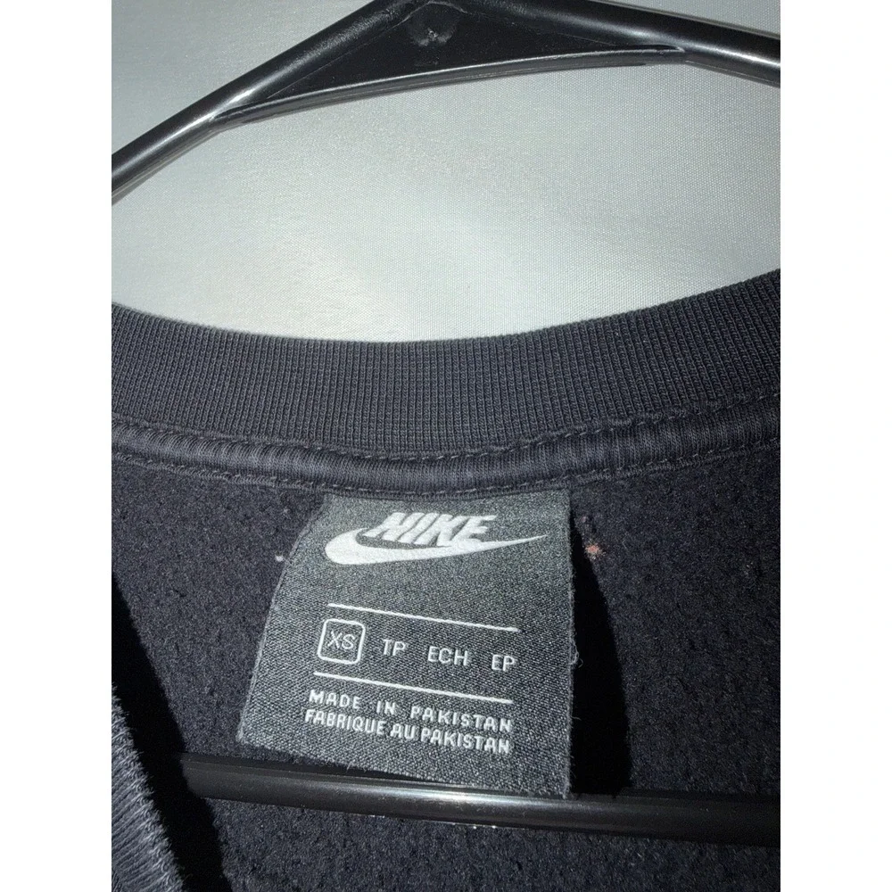 Nike Crewneck Sweatshirt Womens XS Cropped Black Pullover